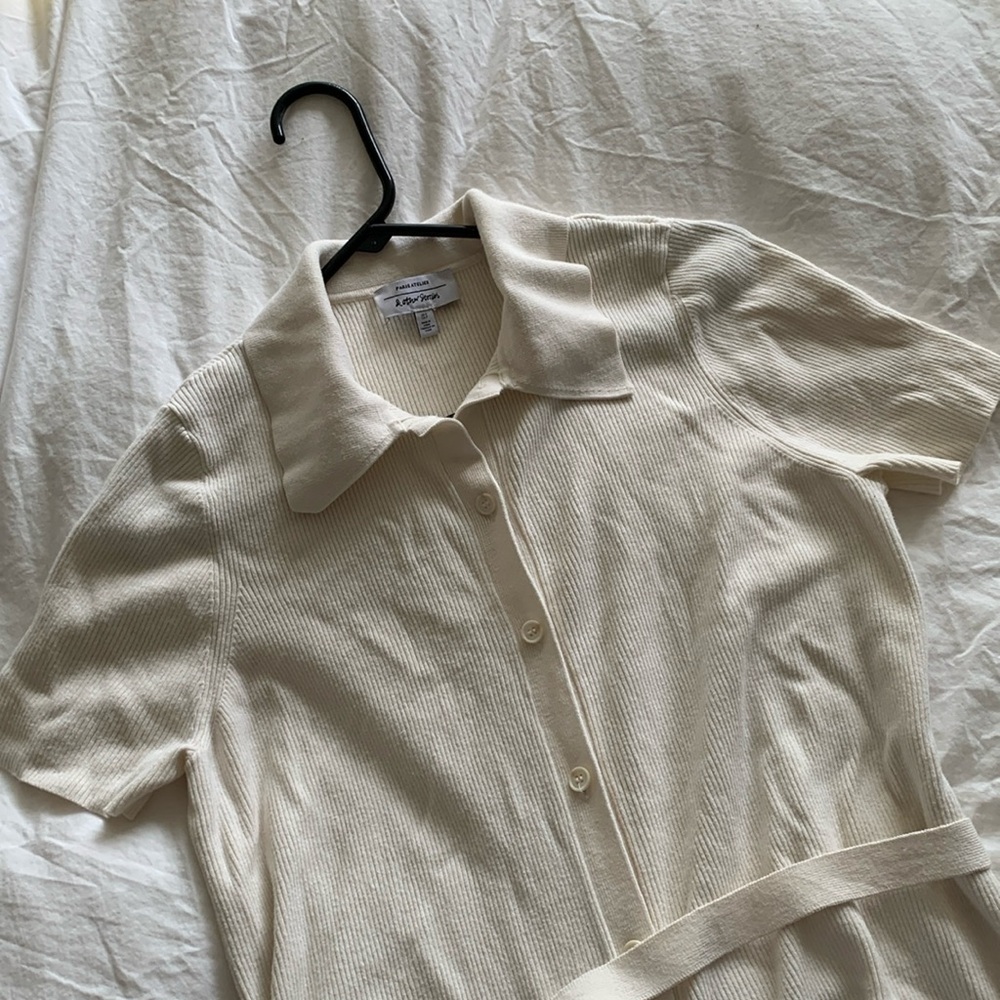 And Other Stories Fitted Midi Button Shirt Dress